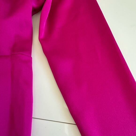 Taylor Wrap Dress Long Sleeve Magenta Pink Size 4 - Picture 14 of 14